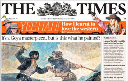 Goya, portada en 'The Times'. Heraldo de Aragón