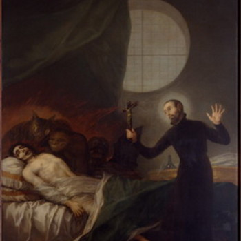Resultado de imagen de goya San Francisco de Borja asistiendo a un moribundo (1788)