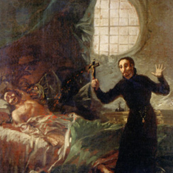 San Francisco de Borja asistiendo a un moribundo (boceto) - Fundación Goya  en Aragón
