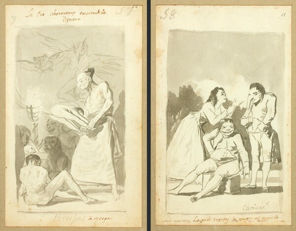 Se subasta en París un dibujo doble de Francisco de Goya