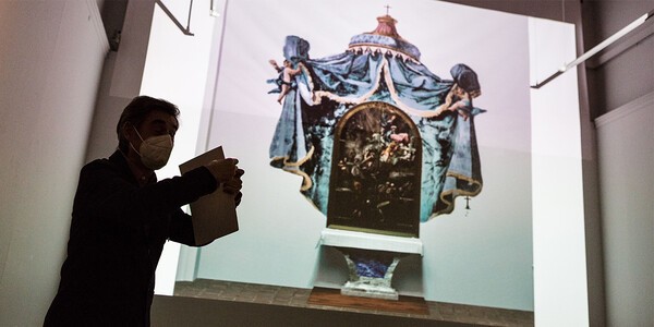 Una reproducción virtual recupera la primera obra conocida del pintor de Fuendetodos