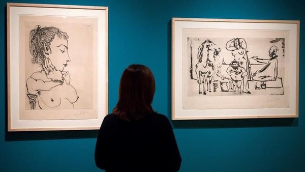 Picasso y Goya dialogan en torno al aguatinta en una exposición en Málaga