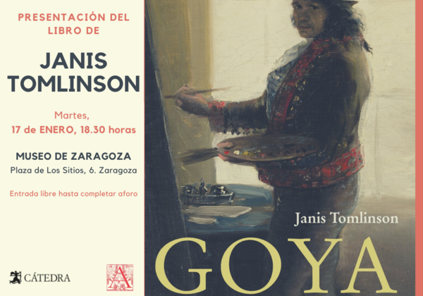 Janis Tomlinson presentará el libro 'GOYA, retrato de un artista' en el Museo de Zaragoza