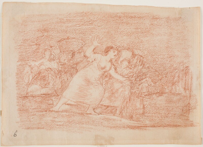 Group of women fleeing from soldiers