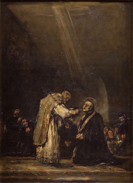 Last Communion of Saint Joseph of Calasanz (Última comunión de San José de Calasanz) (sketch)