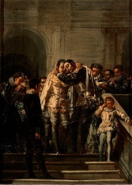 Saint Francis Borgia Saying Goodbye to his Family (San Francisco de Borja despidiéndose de su familia) (sketch)