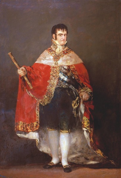 Fernando VII con manto real