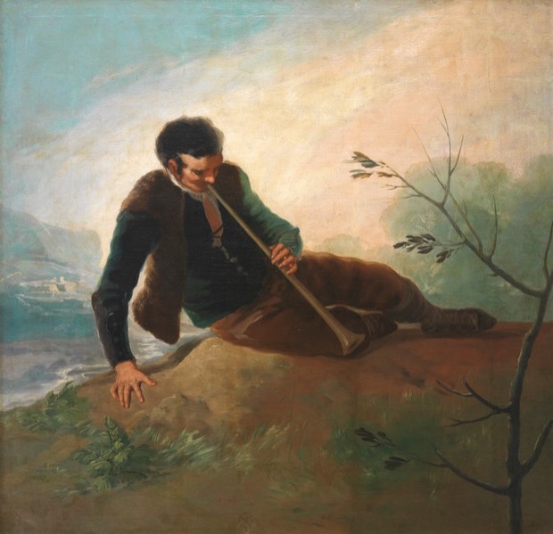 Shepherd Playing a Dulzaina (Pastor tocando la dulzaina)