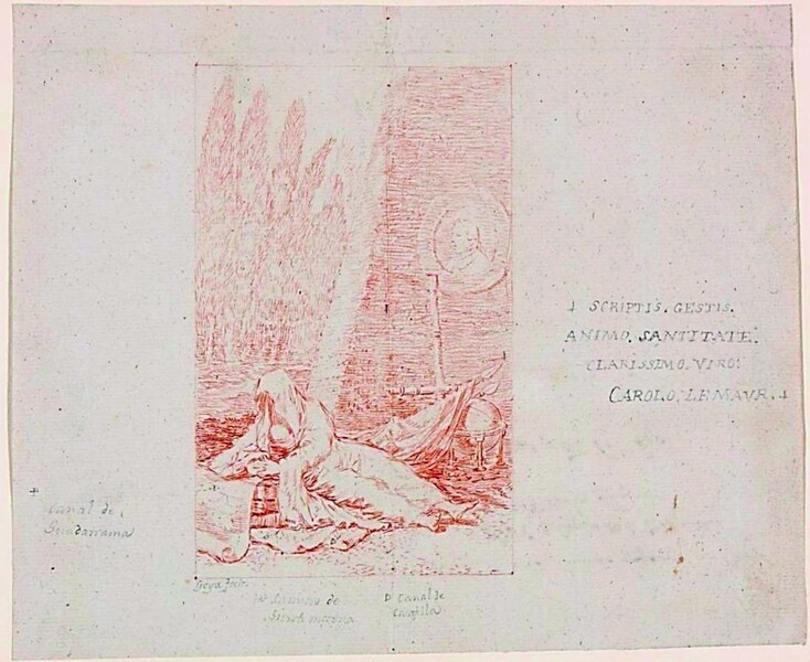 Elogio fúnebre de Carlos Lemaur (dibujo preparatorio)