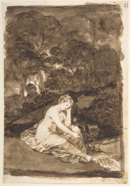 Mujer desnuda a la orilla de un arroyo (¿F.32?)