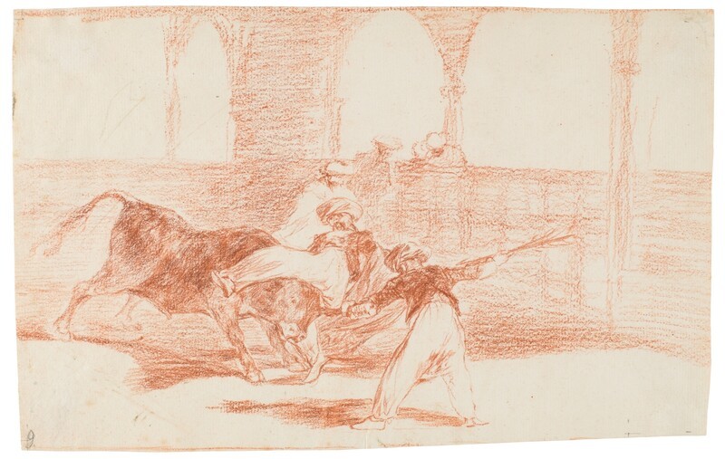 Catching of a Moor in the square (preparatory drawing)