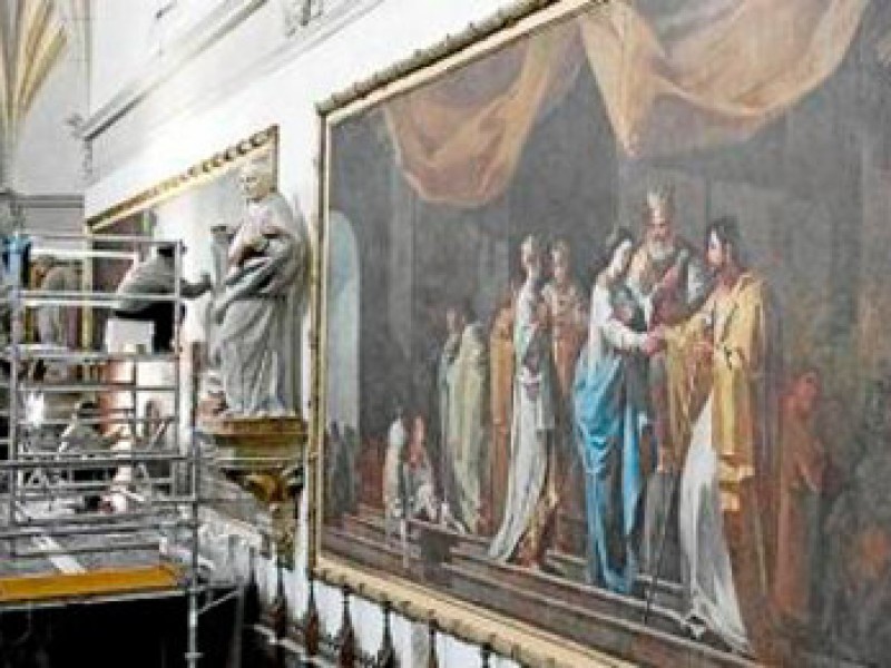 'Los desposorios', la obra en peor estado de Goya en Aula Dei, está ya restaurada. Heraldo de Aragón
