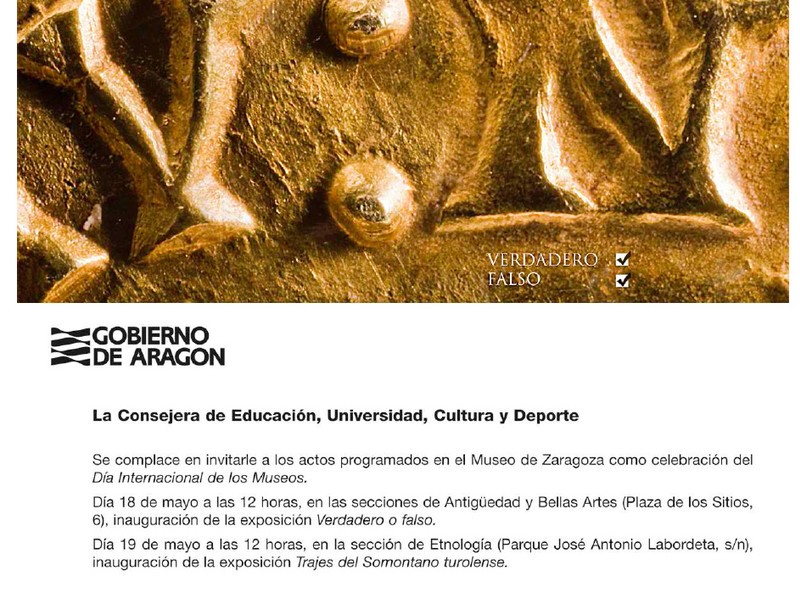 Día internacional de los museos. Museo de Zaragoza