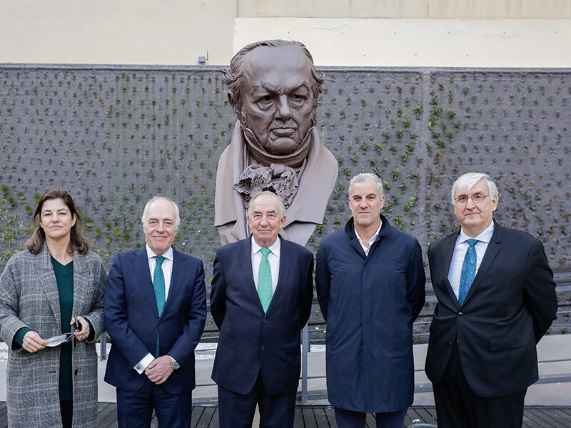 El busto de Goya, del escultor Iñaki Rodríguez, se incorpora a la colección Ibercaja